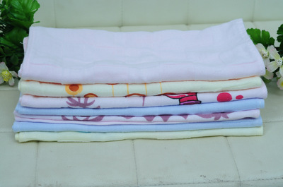 厂家直销批发兼零售 蠡县武家营永刚精品家纺商店推介无捻32股高档方块纱布印花童巾